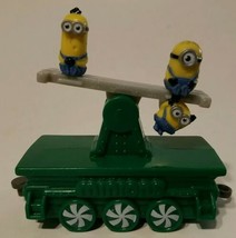 McDonalds Happy Meal Minions Green Train Car Toy #9 Holiday Express Opened Loose - £7.84 GBP