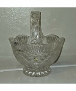VTG 8&quot; Lead Crystal Footed Basket Made in Slovakia Fan Design Scalloped ... - $389.18 MXN