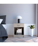 Modern Nightstand w/ Drawer &amp; Shelf - Light Gray - $1,888.69 MXN