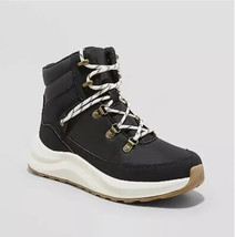 Universal Thread Women&#39;s Norah Winter Hiker Boots Size 9.5 Black New W Tags - $679.70 MXN