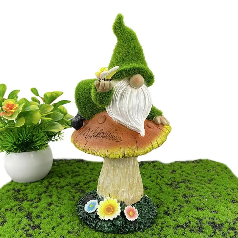 Dwarf Statues With Solar Lights Gnome Solar Powered LED Outdoor Decor Garden Lig - £76.45 GBP
