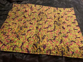 EUC Vintage Quilt Throw Blanket Yellow &amp; Purple Whimsical Boho 45&quot; X 36&quot; - £11.87 GBP