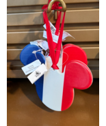 Disney Parks Mickey Mouse Icon France Flag Disc Ornament NEW - $40.87 CAD