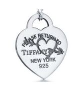 Tiffany &amp; Co. Sterling Silver Return To Tiffany Etched Heart and Arrow C... - $222.75