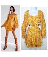 Free People Jael Printed Mini Dress Size Medium Cut out sides Boho Western - €34,33 EUR