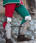 NAUTICALMART Plate Armour Medieval Splint Greaves With Knees - $4,450.24 MXN