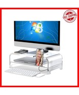 Sturdy Grade A Acrylic Laptop Stand - Removable Partition &amp; Phone Chargi... - $63.34 CAD