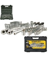 SAE Metric Mechanics Tool Set 85-Piece Ratchet &amp; Socket Sets 1/4 in. and... - $50.74