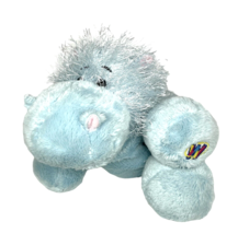 Webkinz Blue Hippo Lil Kinz Furry Fuzzy Weighted Stuffed Animal Plush NO CODE - $9.49