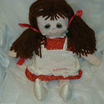 18&quot; Vintage Brinns Pittsburgh Baby Girl Doll Stuffed Animal Plush Toy Winnie Old - £22.75 GBP