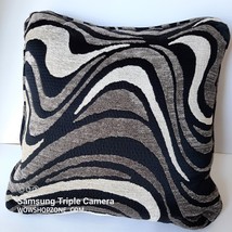 Bobs Furniture Luxe Safari Zebra Swirl Throw Pillow Decorative Accent Home Decor - £120.55 GBP