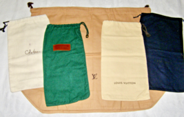 LOT of 5: LV+LOUIS VUITTON+PRADA+COLE HAAN - FABRIC DRAWSTRING DUST / SH... - $9.90