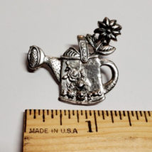 Mary Engelbreit All Solid Sterling Silver Watering Can Flower Pin Brooch 7.6g - £19.87 GBP