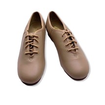 Capezio Hoof Master Stacked Heel Caramel Tap Shoes Size 7 Oxford Dance L... - £38.18 GBP