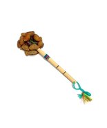 Natural Cacho Seed Pod Shell Nut Shaker Bamboo Wooden Handle Stick Rattl... - $15.83