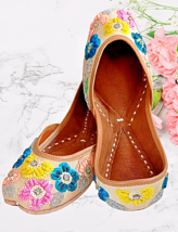 Women Wedding Jutti bridal ethnic flat Bellies US Size 6-10 DLY208 Multiple - £24.92 GBP