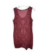 Athleta Shayla Tank Shift Mini Dress Burgundy Floral Scoop-Neck Sz. M - $535.15 MXN
