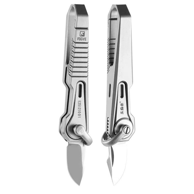 EDC Titanium Alloy Keychain Multi-function Portable EDC Knife Set Car Key - £91.07 GBP
