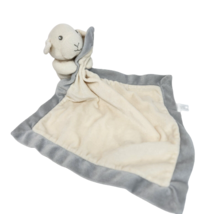 First Impressions Baby Creme Lamb Security Blanket Grey Trim Soft Blankie Lovie - $46.55