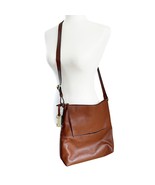 FOSSIL Charlotte Crossbody Leather New Bag Purse Brown Zippered $180 Retail - $2,193.08 MXN