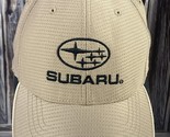 Flexfit Subaru Beige Dealer Fitted Baseball Cap - Large Hat - Great Cond... - $19.34