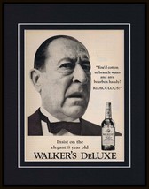 1968 Walker&#39;s Deluxe Bourbon Framed 11x14 ORIGINAL Vintage Advertisement - £35.04 GBP