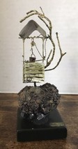 Hanzelka 1972 Vtg MCM Brass/Copper &amp; Rock Crystals Metal Sculpture Wishi... - $74.25