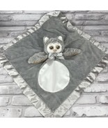 Bearington Baby Owl Lovey Security Blanket Gray Satin 18” Lovey Soft Bab... - £17.79 GBP