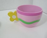 Peppa Pig tea party set replacement mug cup purple yellow flower handle - $4.94