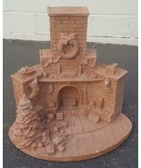 Molded Terracotta Clay Christmas Hearth Decorative Scene - VGC - GORGEOU... - $175.24 CAD