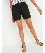 nwt Old Navy everyday shorts Medium 7&quot; midrise -black jack easy chino be... - $5.92
