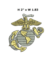 USMC Marines EGA 2 inches digitized filled embroidery design Digital Dow... - $3.99