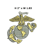 USMC Marines EGA 2 inches digitized filled embroidery design Digital Download - £3.18 GBP