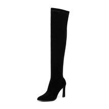 High Heel Long Women Boots Autumn Fashion Women Shoes Sexy Pointed Toe Winter Ov - £149.94 GBP