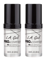 (2-Pack) L.A. Girl Pro Coverage Liquid Foundation, 641 White - £15.74 GBP