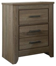 Zelen - Warm Gray - Two Drawer Night Stand - $157.99