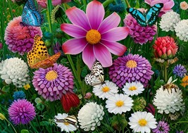 &quot;NEW&quot; flowers, butterflies Jigsaw puzzle 16x20 - 520pcs.  boardgame nature - £33.08 GBP