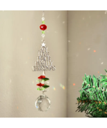 Crystal Suncatcher Christmas Tree Ornament - Love Joy Peace Family Chris... - $18.80