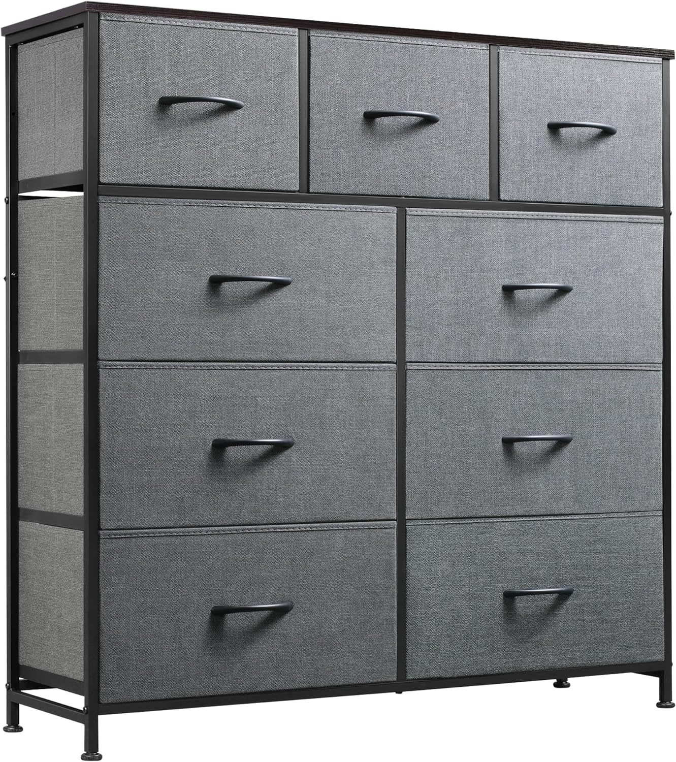 Wlive 9-Drawer Dresser, Fabric Storage Tower For Bedroom, Hallway,, Dark... - $90.96