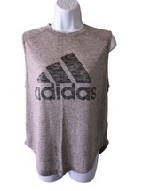 Adidas Women’s Gray Sleeveless Athletic Yoga Gym Tank Top T-Shirt - $11.30