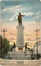 Brigham Young Monument, Salt Lake City, Utah, vintage postcard - $11.99