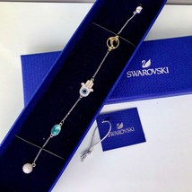 NIB Authentic Swarovski Evil Eye Bangle Bless Hand Bracelet Bangle Jewelry Set L - $37.19+