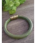 Avocado Licorice Cuff Bracelet with magnetic clasp - $35.00