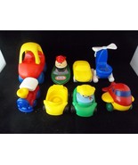Lot Of 10 Little Tykes Fisher Price Toy Vehicle Lot With Figures - £23.89 GBP