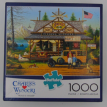 Charles Wysocki Buffalo 1000 Puzzle Proud Lil&#39; Angler Fishing Boat River - $9.89