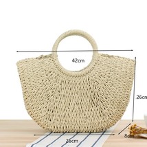 Summer Handmade Bags for Women Beige L As Picture - £15.14 GBP