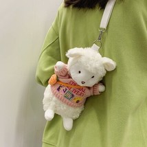 Doll Crossbody Bag Women New Kawaii Lamb Plush Messenger Bags Girls Birthday Gif - £21.57 GBP