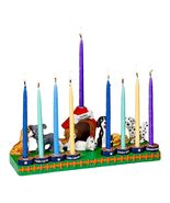 Dog Lovers Menorah by Rite Lite | Exciting &amp; Colorful Multicolor Hand Pa... - $789.97 MXN