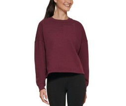 Calvin Klein Womens Performance Stacked Logo Cropped Sweatshirt, Garnet,... - £32.91 GBP