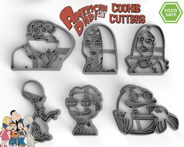 American Dad Set of 6 Cookie Cutters | Stan | Francine | Roger | Klaus |... - £3.92 GBP+